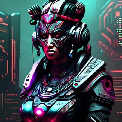AI generated Cyber Goddess #7 - Perfect for NFT