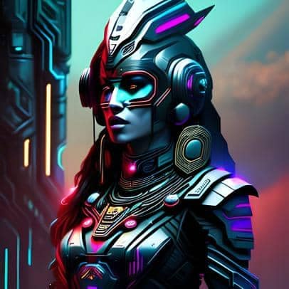 AI generated Cyber Goddess #8 - Perfect for NFT